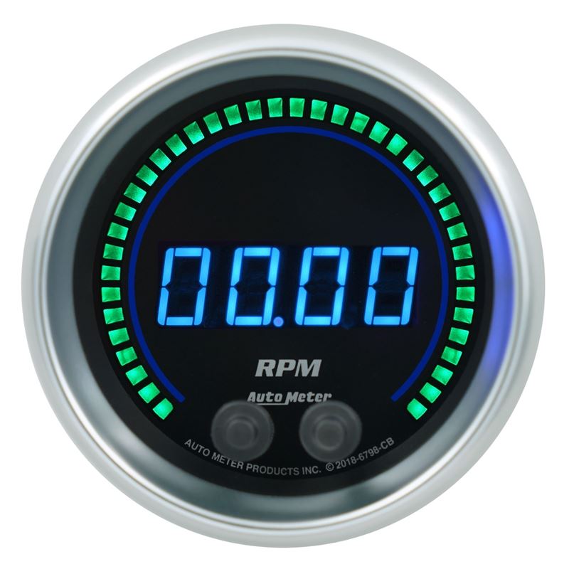 AutoMeter 85.7mm Black 0-16K RPM Tachometer Cobalt Elite Digital Gauge (6798-CB)