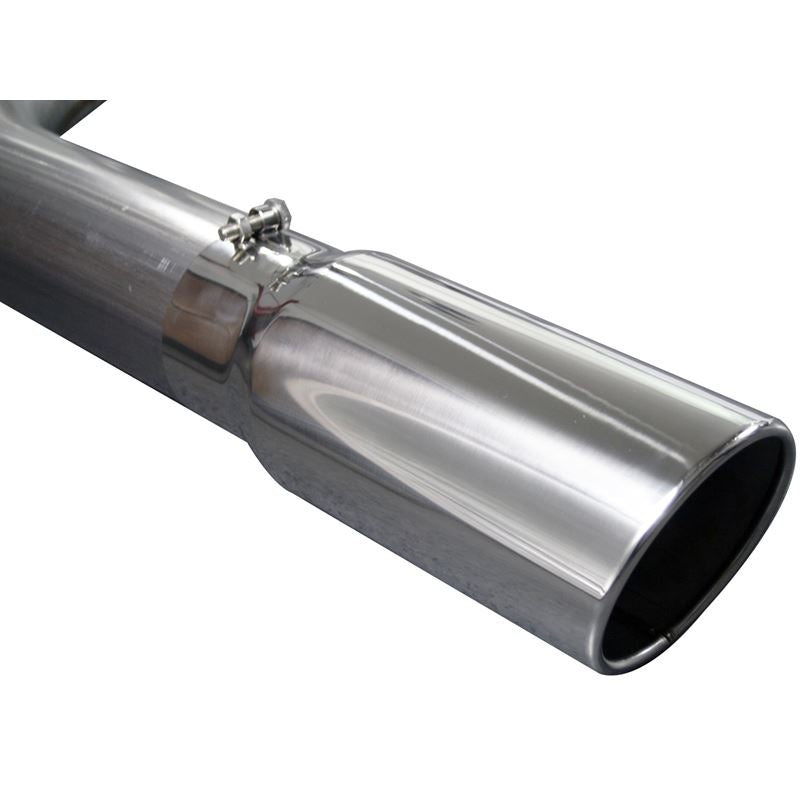 aFe Large Bore-HD 5 IN 409 Stainless Steel Cat-Back Exhaust System w/ Polished Tip (49-42012)