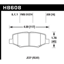 Load image into Gallery viewer, Hawk Performance HPS 5.0 Brake Pads (HB608B.630)