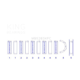 King Engine Bearings Main Bearing Set for 1996-2004 Ford Mustang (MB5283XPC0.25)