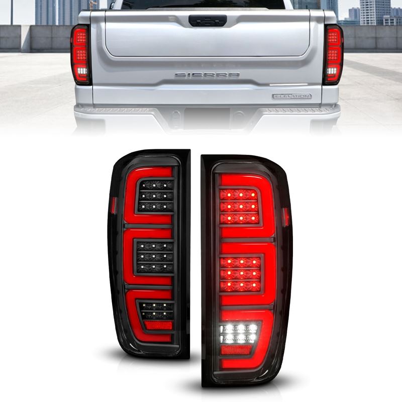 ANZO USA Black Replacement Full LED Bar Tail Light for 19-23 GMC Sierra 1500/2500HD/3500HD (311457)