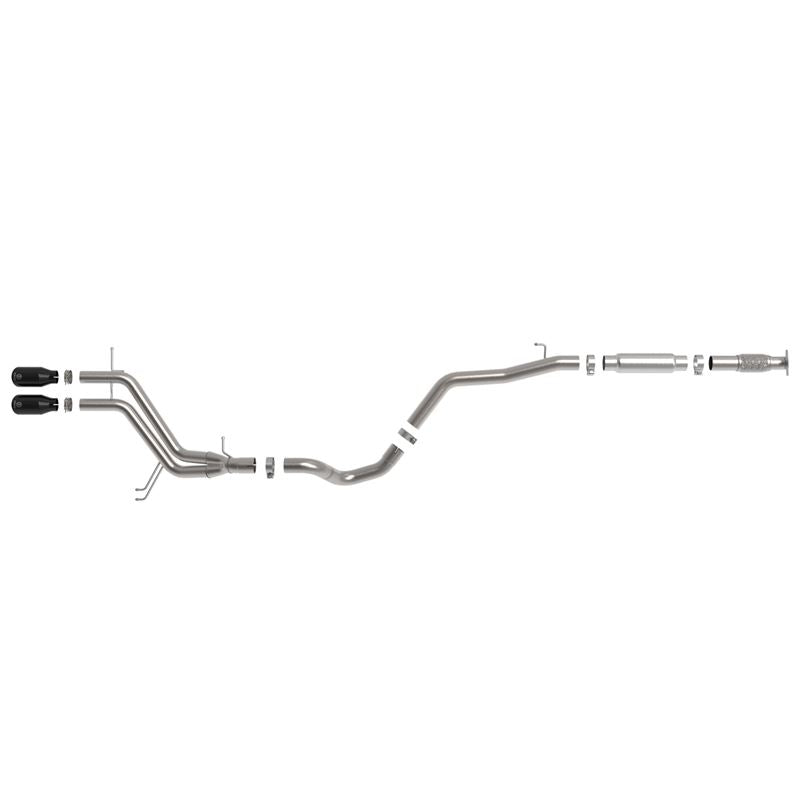 Takeda 2-1/2 IN to 3 IN 304 Stainless Steel Cat-Back Exhaust w/ Black Tip for 2013-2017 Hyundai Veloster(49-37018-B)