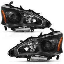 Load image into Gallery viewer, ANZO USA Projector Headlight Set, Clear Lens, Black w/Amber Housing, Pair, (121549)