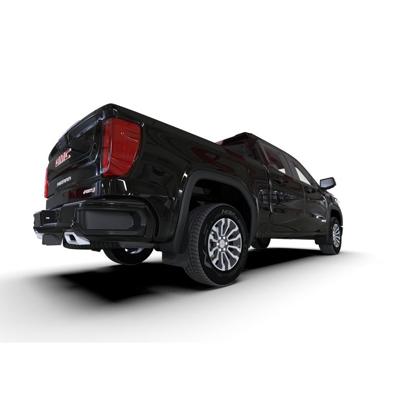 Rally Armor Black Mud Flap/Metallic Black Logo for 2019-24 GMC Sierra 1500 AT4 (MF100-UR-BLK-MBK)