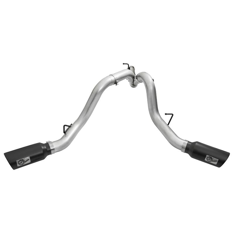 aFe ATLAS 4 IN Aluminized Steel DPF-Back Exhaust System w/Black Tip (49-04080-B)