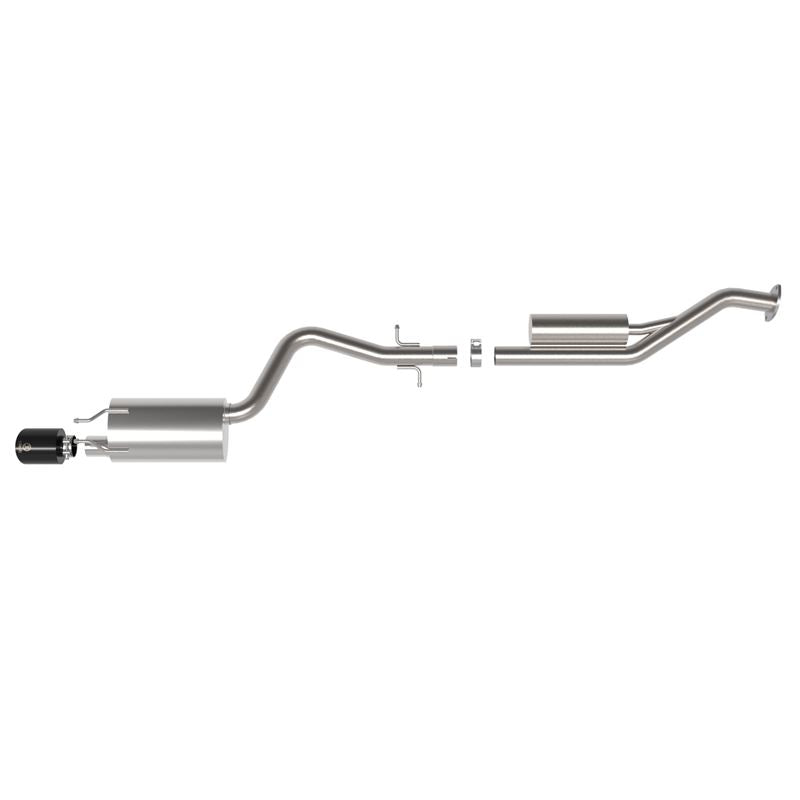 Takeda 2-1/2 IN 304 Stainless Steel Cat-Back Exhaust System w/ Black Tip (49-36058-B)