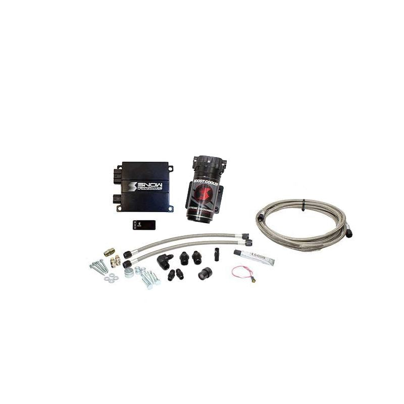 Snow Performance Stg 2 Boost Cooler Prog. Engine Mount Water Inj. Kit (SS Braided Line/4AN) w/o Tank (SNO-20010-BRD-T)