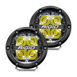 Rigid Industries 360-Series 4in LED Off-Road Spot Beam - White Backlight (Pair) (36113)