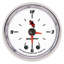 Load image into Gallery viewer, AutoMeter C2 2-1/6in 12 Hour Analog Clock Gauge (7185)