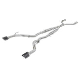 Takeda 2-1/2 IN 304 Stainless Steel Cat-Back Exhaust System w/ Carbon Fiber Tips (49-36134NM-C)