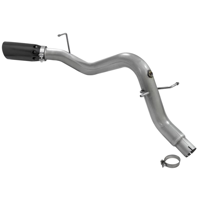 aFe Large Bore-HD 3-1/2in 409 Stainless Steel DPF-Back Exhaust System w/Black Tip (49-44064-B)