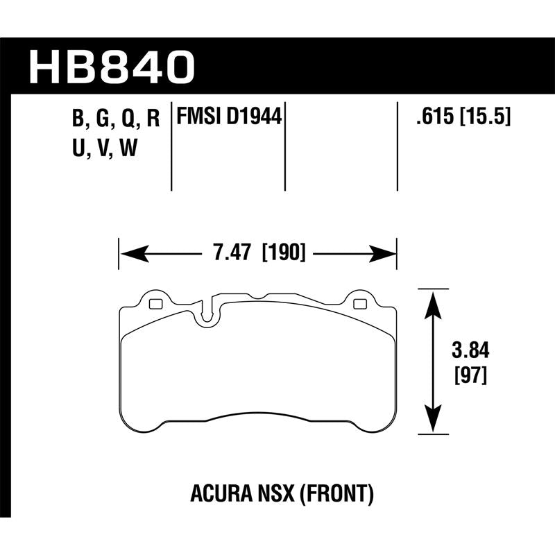 Hawk Performance HP Plus Brake Pads (HB840N.615)