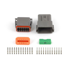 Load image into Gallery viewer, Haltech Plug and Pins Only - Matching Set of Deutsch DT-12 Connectors (DT06-12S + DT04-12P) - ( 13 Amp) (HT-031117)