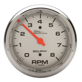 AutoMeter Pro-Cycle Gauge Tach 3 3/4in 8K Rpm 2and4 Cylinder Silver (19302)