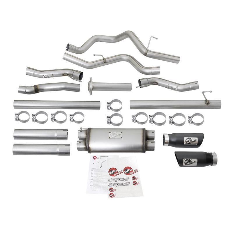 aFe MACH Force-Xp 3 IN 409 Stainless Steel Cat-Back Exhaust System w/Black Tip (49-43045-B)