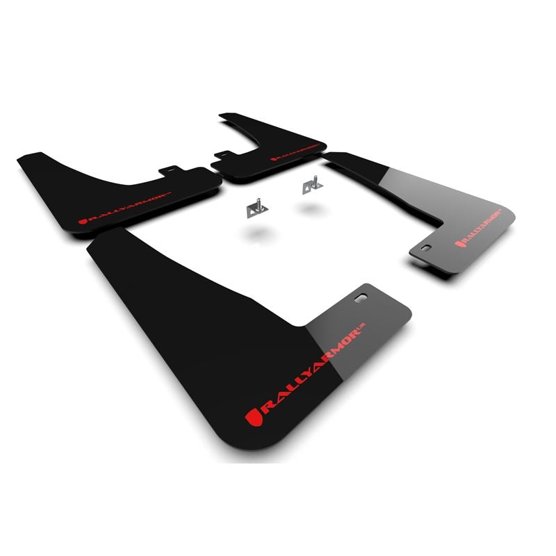 Rally Armor Black Mud Flap/Red Logo for 2022 Tesla Model X & X Plaid (MF102-UR-BLK/RD)