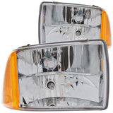 ANZO USA 1995-1997 Chevrolet Blazer Crystal Headlights Chrome 1pc (111078)