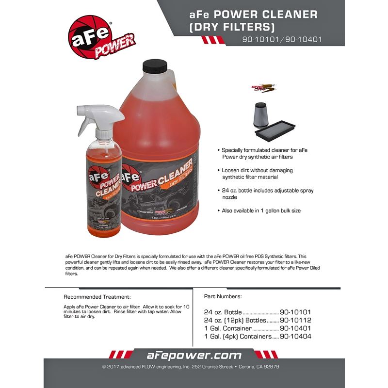 aFe Magnum FLOW Pro DRY S Air Filter Power Cleaner, Gal. (90-10401)