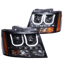 Load image into Gallery viewer, ANZO USA 2007-2013 Chevrolet Avalanche Projector Headlights w/ U-Bar Black (111273)