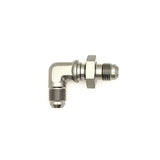 Deatschwerks 6AN Male Flare to 6AN Male Flare Bulkhead Adapter 90-degree (incl Nut) (6-02-0710)