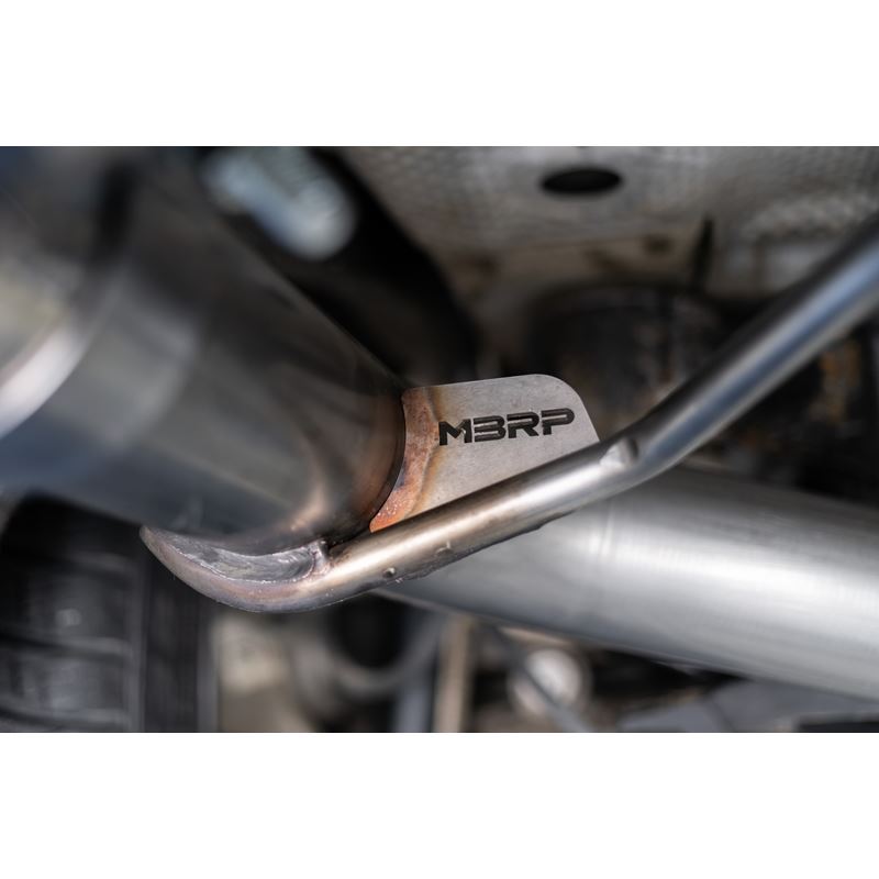 MBRP Exhaust 2.5" Axle Back, Dual Split Rea Muffler Bypass T304, with Carbon Fiber Tips (S56023CF)