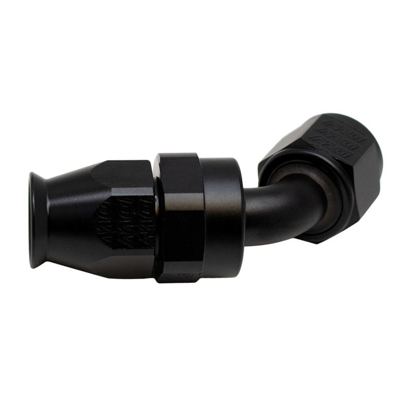 DeatschWerks 8 AN Female Flare Swivel 60-Degree Hose End PTFE - Anodized Matte Black(6-02-0874-B)