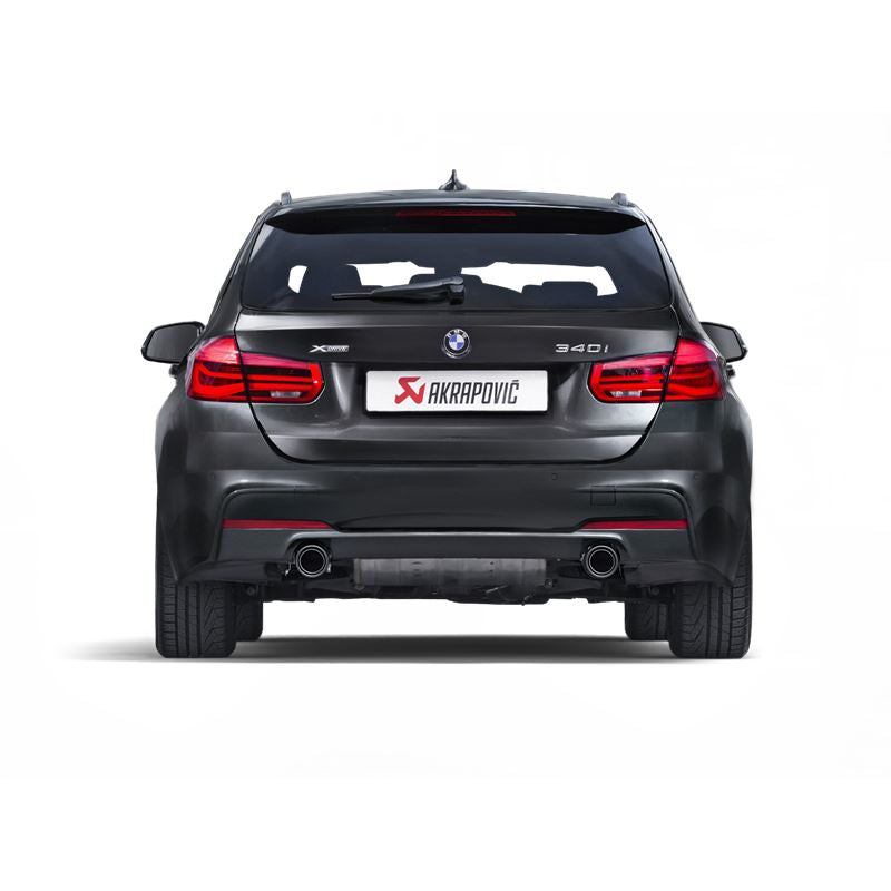 Akrapovic 16-17 BMW 340i (F30 F31) Evolution Line Cat Back (SS) w/ Carbon Tips (Req. Link Pipe) (MTP-BM/SS/2H)