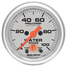 Load image into Gallery viewer, AutoMeter Ultra-Lite 2-1/16in 0-100PSI Electronic Water Pressure Gage (4368)