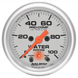 AutoMeter Ultra-Lite 2-1/16in 0-100PSI Electronic Water Pressure Gage (4368)