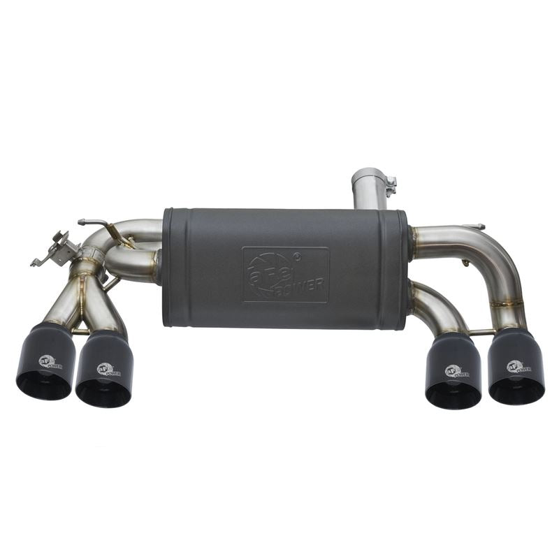 aFe MACH Force-Xp 3 to 2-1/2in Stainless Steel Axle-Back Exhaust System w/Black Tip (49-36333-B)