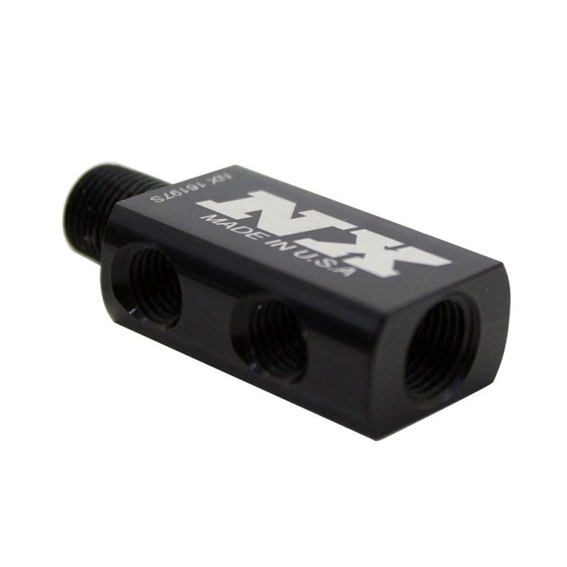 Nitrous Express Compact Distribution Block w/Gauge Port (16197S)