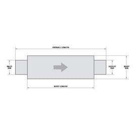 APEXi® WS2 304 SS Round Silver Exhaust Muffler Oval Dual Wall Rolled Angle Cut Tip (156-A019)