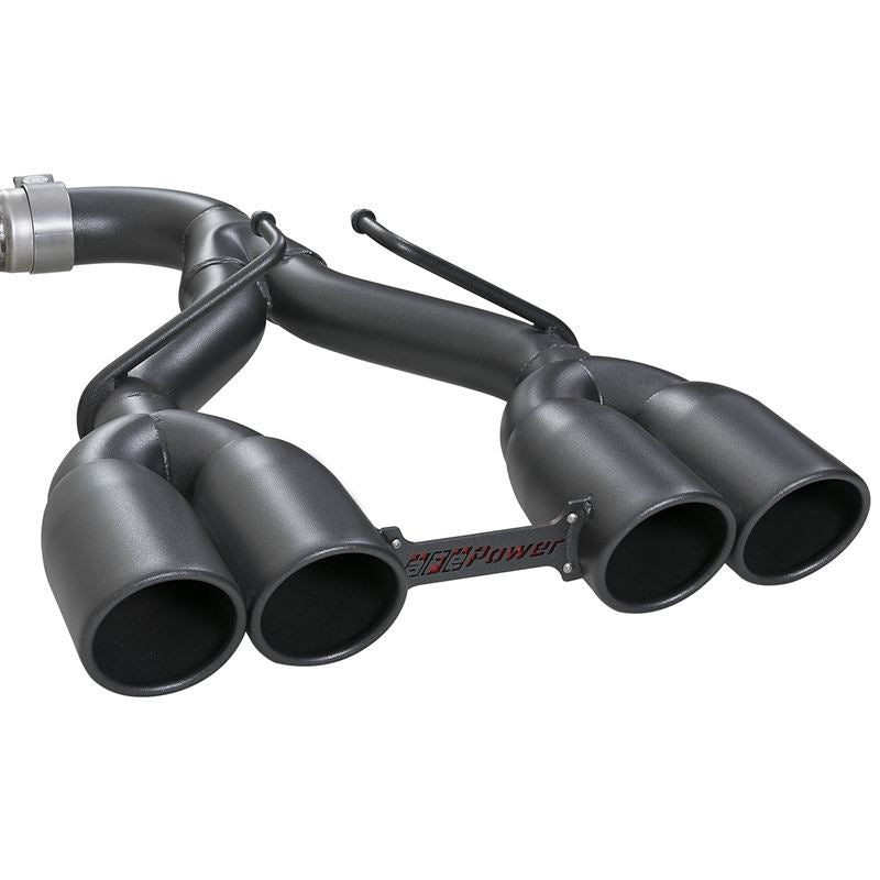 aFe Rebel Series 2-1/2 IN 304 Stainless Steel Cat-Back Exhaust System w/ Black Tip (49-38071-B)