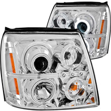 Load image into Gallery viewer, ANZO USA 2003-2006 Cadillac Escalade Projector Headlights w/ Halo Chrome CCFL HID Compatible (111176)