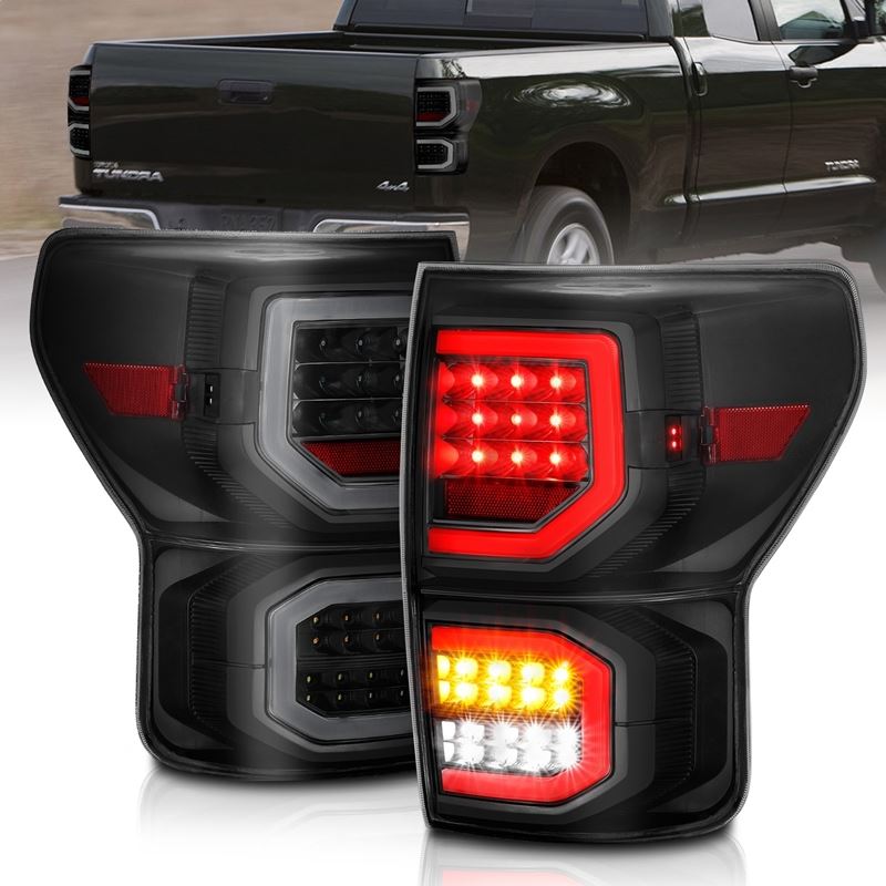 ANZO USA Tail Light Assembly, LED, Smoke Lens, Black Housing, Pair, (311337)