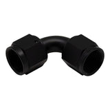 DeatschWerks 8AN Flare Female Swivel 90-Degree to 8AN Flare Female Swivel - Anodized Matte Black(6-02-0216-B)