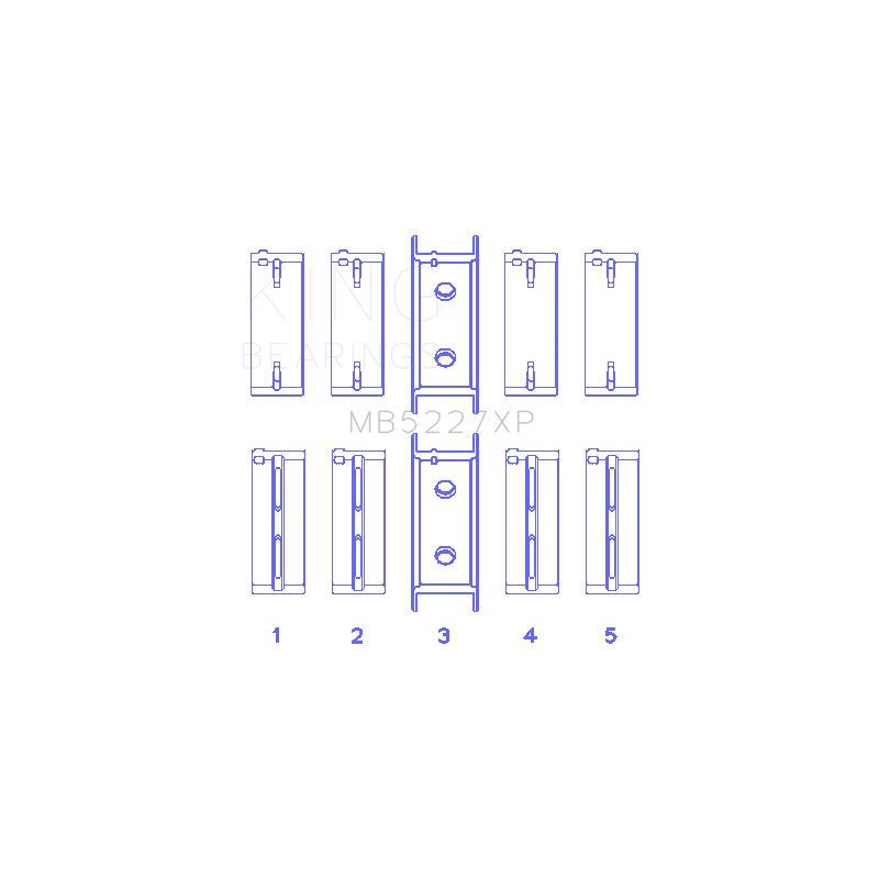 King Engine Bearings Main Bearing Set for 1990-1997 Eagle Talon (MB5227XP0.25)