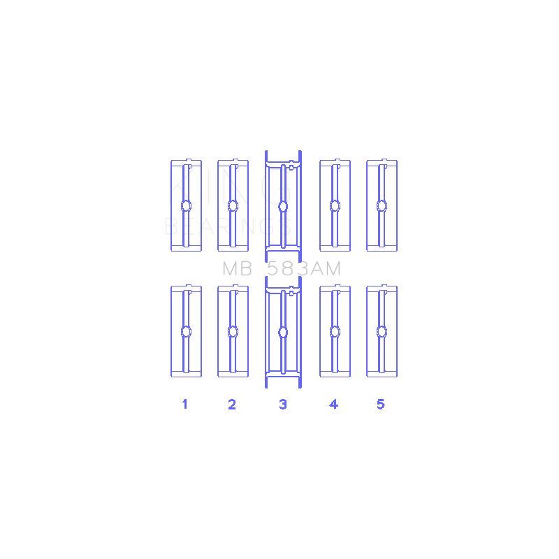 King Engine Bearings Main Bearing Set for 1955-1957 Ford Club (MB 583AM 030)