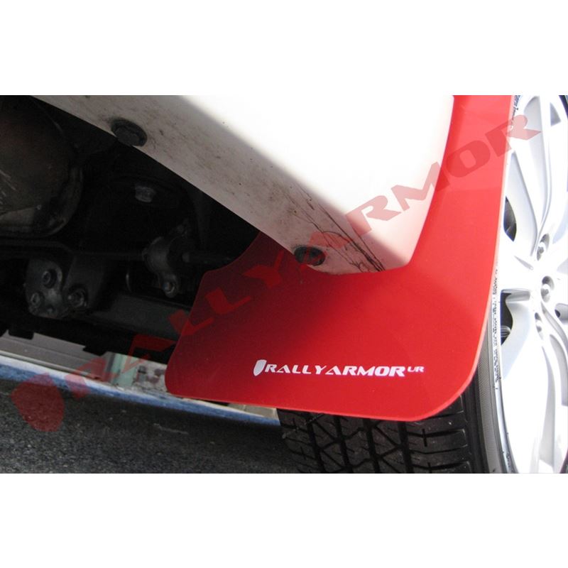 Rally Armor Red Mud Flap/White Logo for 2008-2011 Subaru Impreza (MF6-UR-RD/WH)