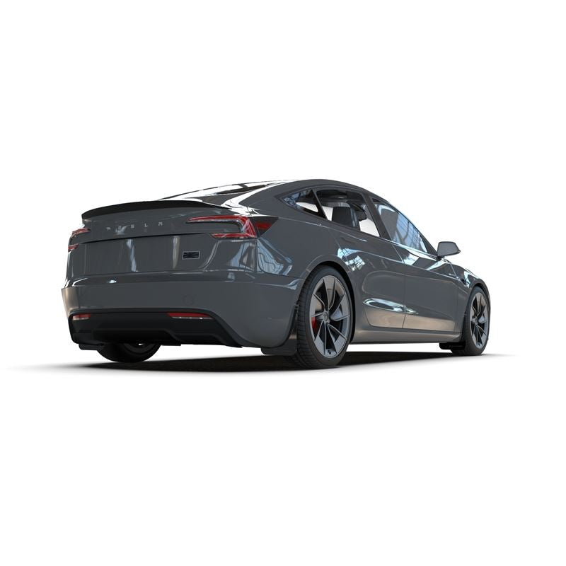 Rally Armor Highland Black UR Mud Flap Dark Grey Logo for 24Tesla Model 3 (MF122-UR-BLK-DGRY)