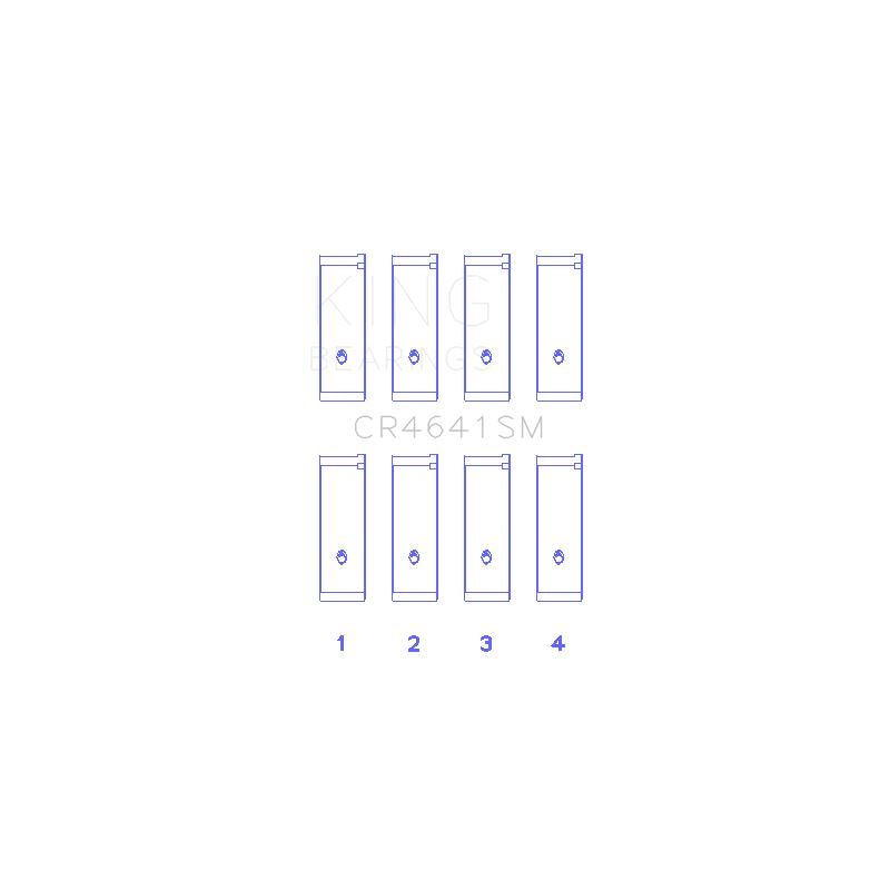 King Engine Bearings Connecting Rod Bearing Set for 2009-2013 Suzuki Grand Vitara (CR4641SM0.25)