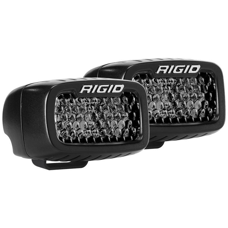 Rigid Industries SR-M Series PRO Midnight Edition - Spot - Diffused - Pair (902513BLK)