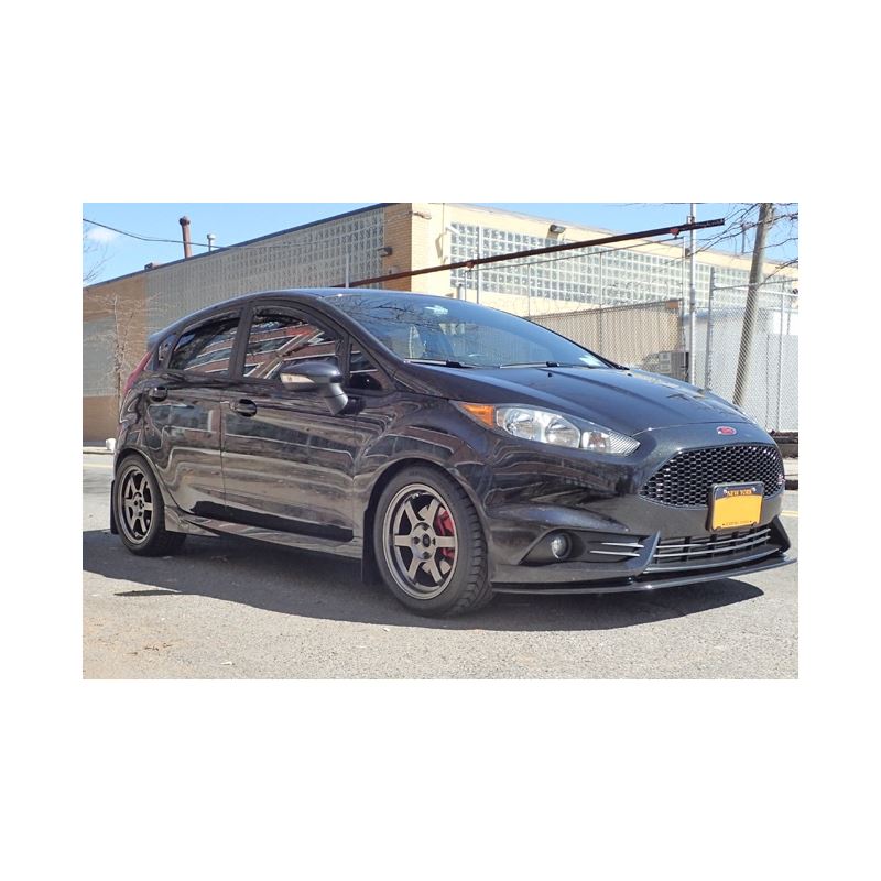 Rally Armor Black Mud Flap/White Logo for 2014-2019 Ford Fiesta (MF29-UR-BLK/WH)