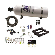 Load image into Gallery viewer, Nitrous Express Q-Jet/Holley Spread Bore Hitman Plus Nitrous Kit (50-200HP) w/15lb Bottle (40081-15)