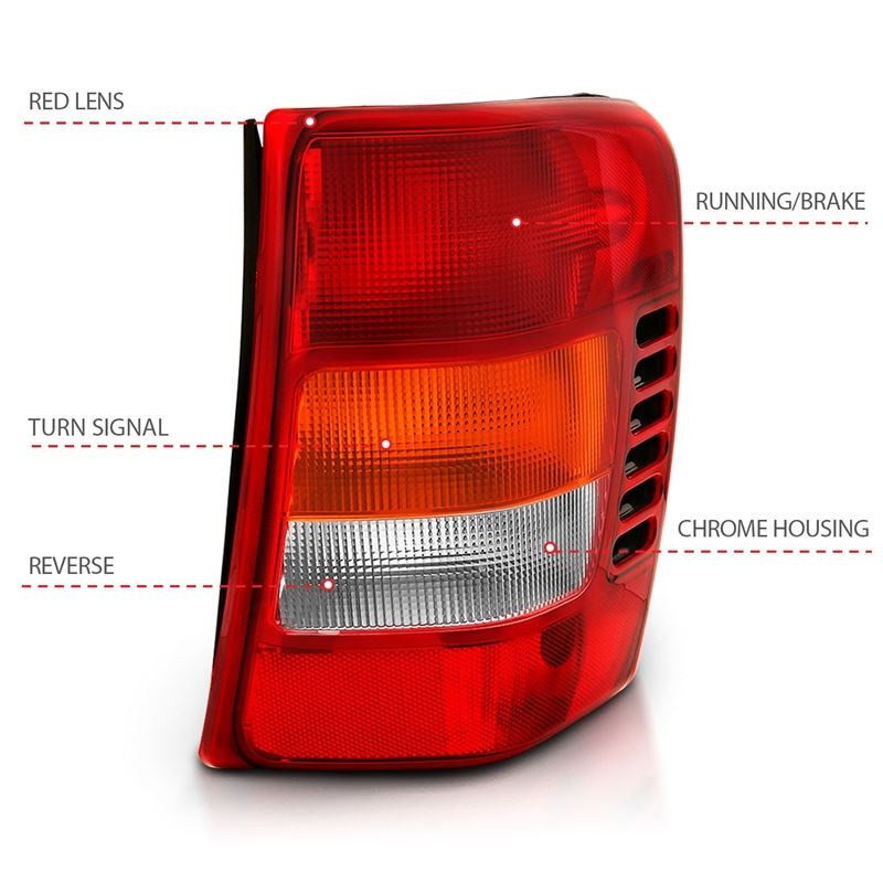 ANZO USA Tail Light Assembly, Red/Clear Lens, OE Replacement, (311308)