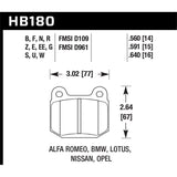 Hawk Performance Performance Ceramic Brake Pads (HB180Z.560)