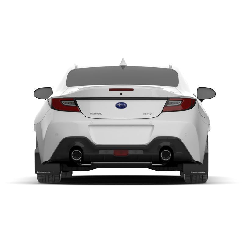 Rally Armor Black Mud Flap/White Logo for 2022-24 Subaru BRZ, Toyota GR86 (MF99-UR-BLK-WH)