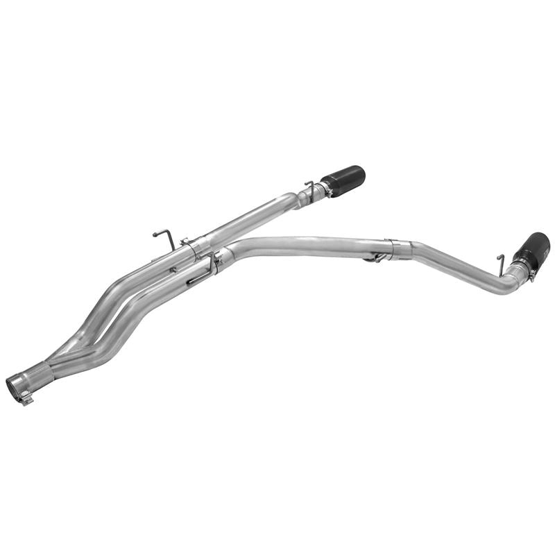 aFe Large Bore-HD 3 IN 409 Stainless Steel DPF-Back Exhaust System w/Black Tip (49-42045-B)