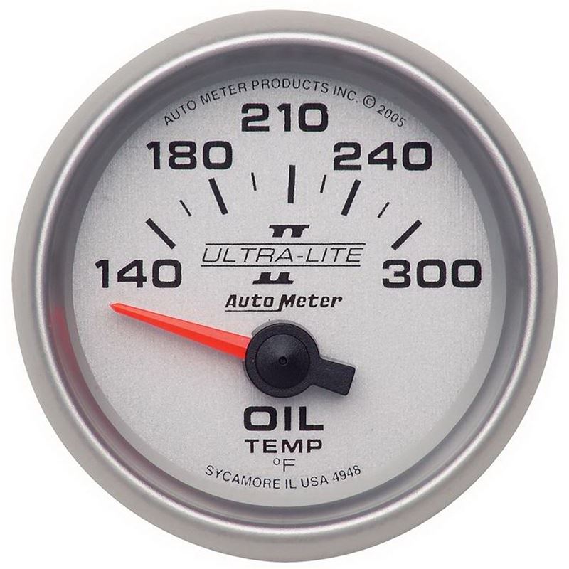 AutoMeter Ultra-Lite II 52mm 140-300 Deg F Electric Oil Temp Gauge (4948)