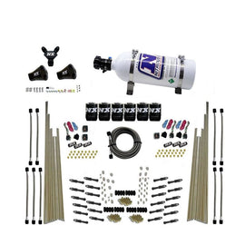Nitrous Express 8 Cyl Dry Direct Port Three Stage 6 Solenoids Nitrous Kit (200-600HP) w/5lb Bottle (93206-05)